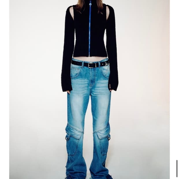 open yy knee cargo pants 1사이즈
