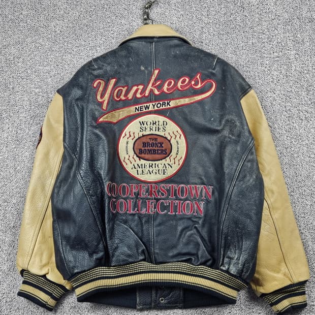 스타터 뉴욕양키스 쿠퍼스타운컬렉션 배색 가죽 자켓 ( L )/ 10210