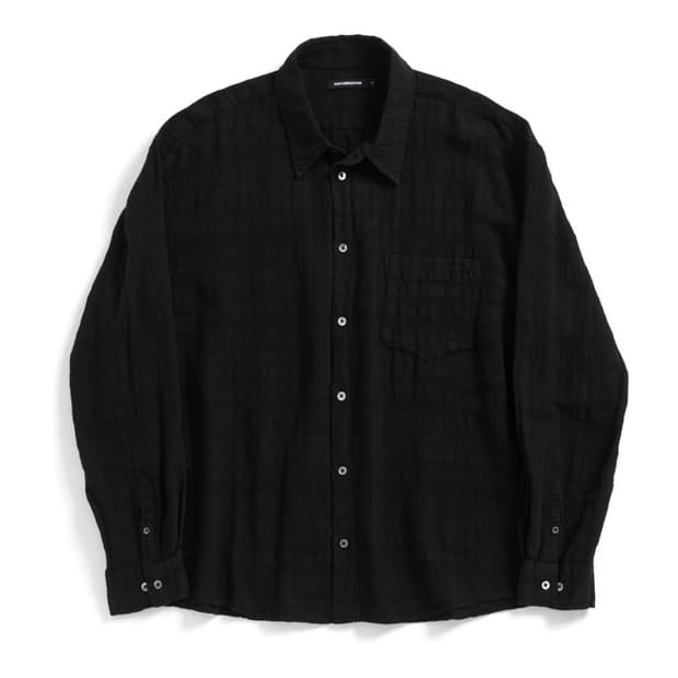 해칭룸 Classic Shirt Gauze Stripe Over Dyed