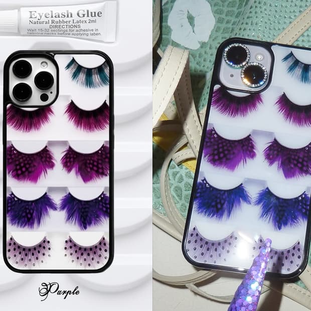 Eyelashes Phone case (Purple)