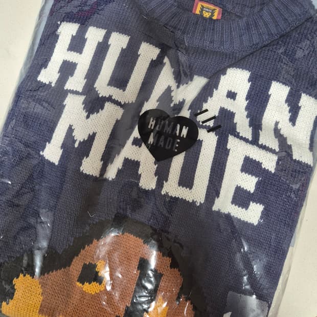 휴먼메이드 닥스훈트 니트 L (새상품)