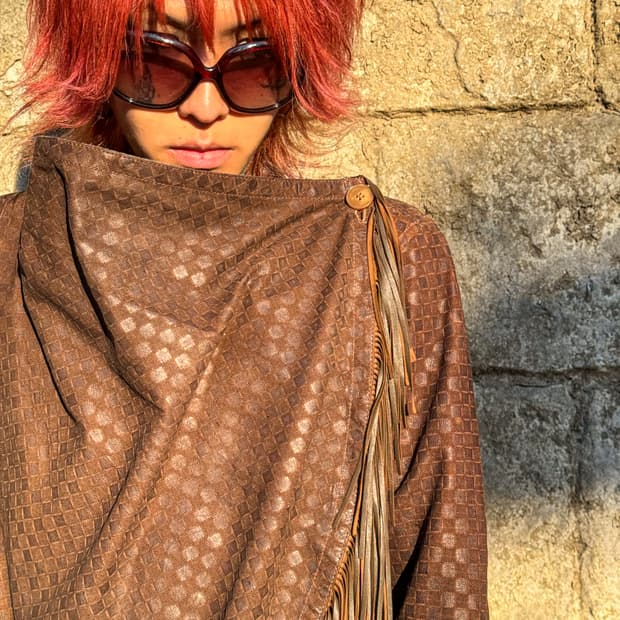 Vintage Reversible Leather Fringe Cort