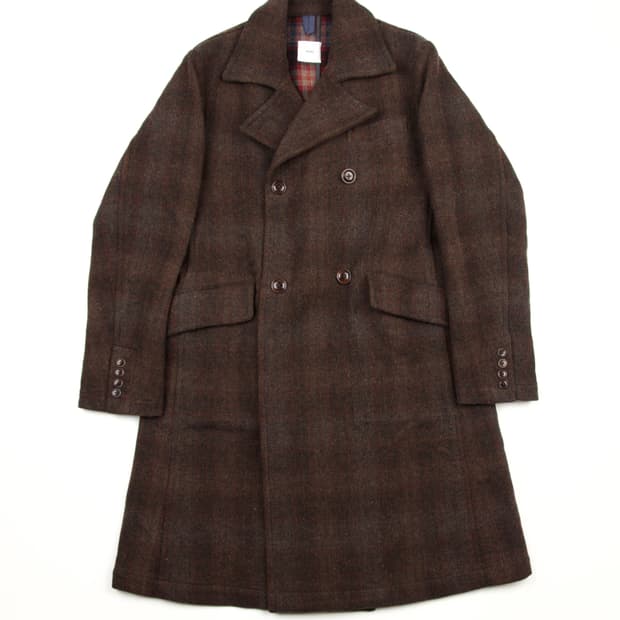Ts(s) 더블브레스티드 코트 브라운