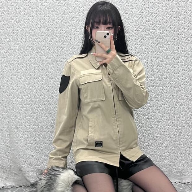 리타 빈티지 밀리터리 헌팅 트러커 셔츠 워크 자켓 M C10509