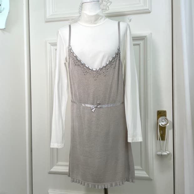 pale gray bow point mini opc&white basic