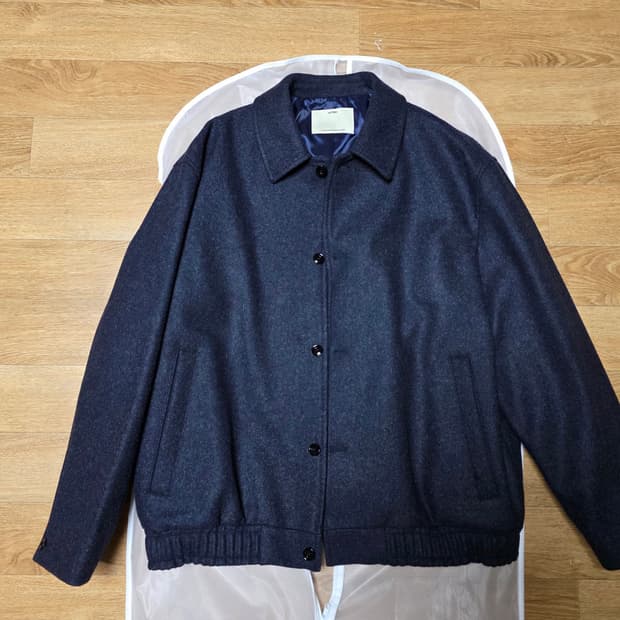 포터리 멜튼 울 블루종 멜란지네이비 3사이즈