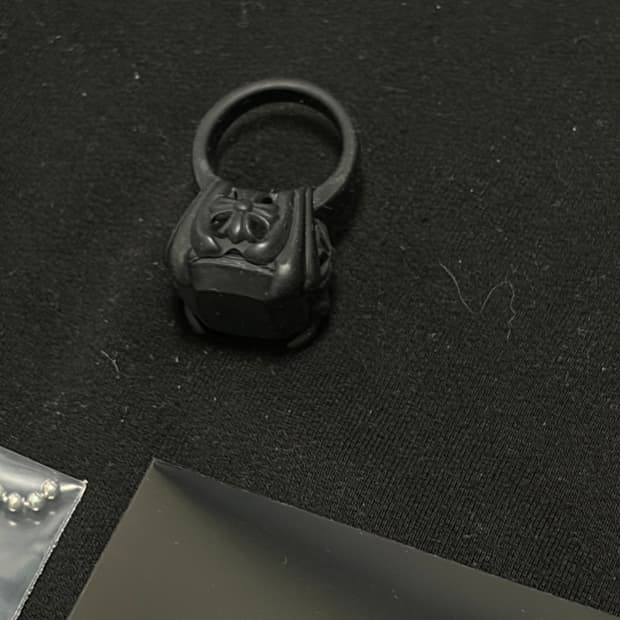 크롬하츠 실리콘반지 블랙 