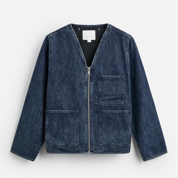 자라 데님 퀄팅 자켓