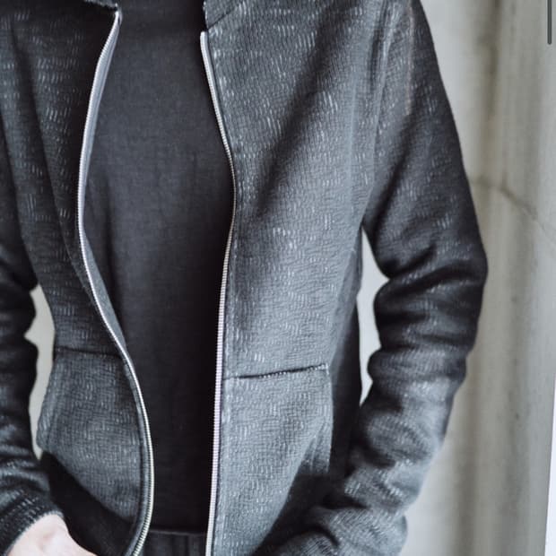 모노프리베 텍스쳐드 후드집업 블랙 3