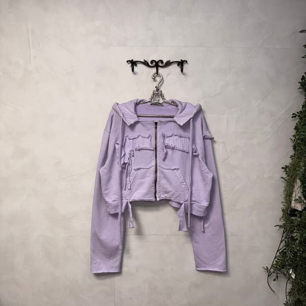 OTTOLINGER distressed zip-up hoodie