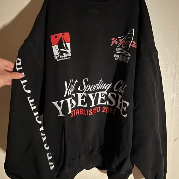 [예스아이씨] Y.E.S Yacht Sweatshirt Black