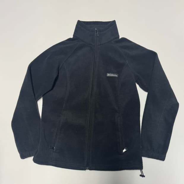 여성 컬럼비아 밑단 스트링 플리스 집업 자켓 S