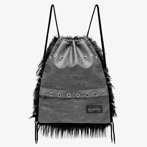블랙퍼플 럭키 울프 백 Wolf bag