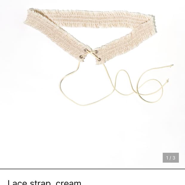 인앤양인하모니 레이스 스트랩 Lace strap cream