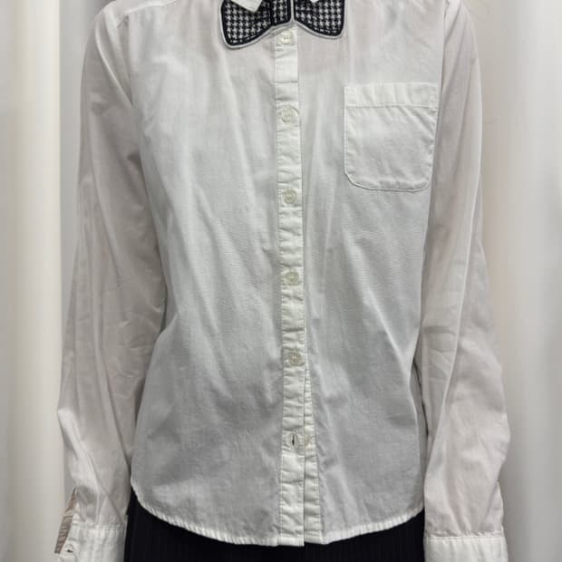 ribbon white shirt