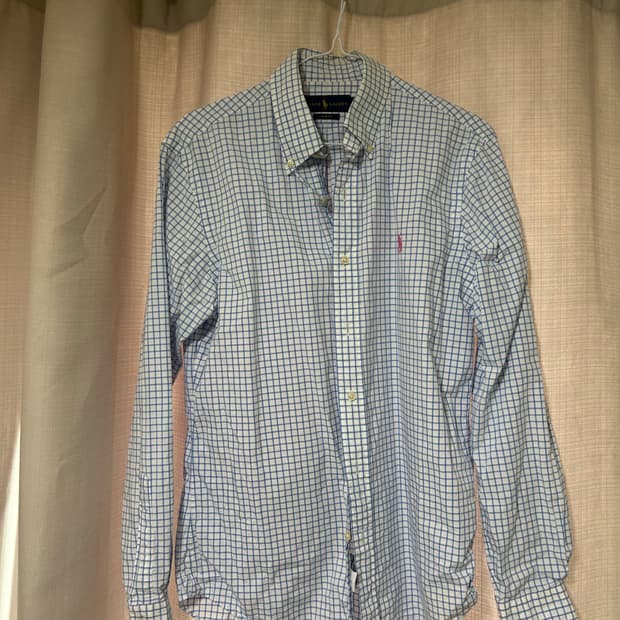 랄프로렌 슬림핏 체크 셔츠