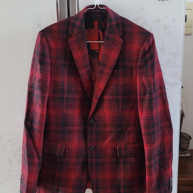 발렌티노 체크 깅엄 수트 상하의 셋업 500만짜리