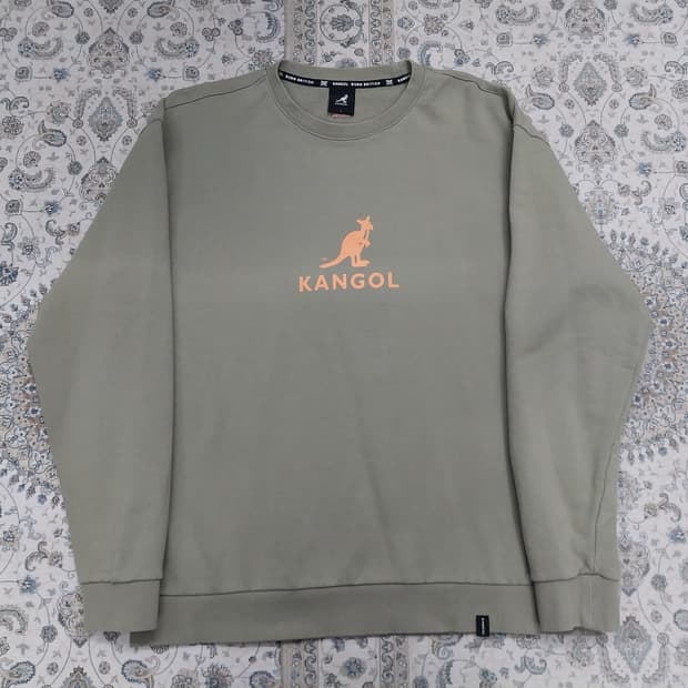 캉골 맨투맨 티셔츠 카키색 L