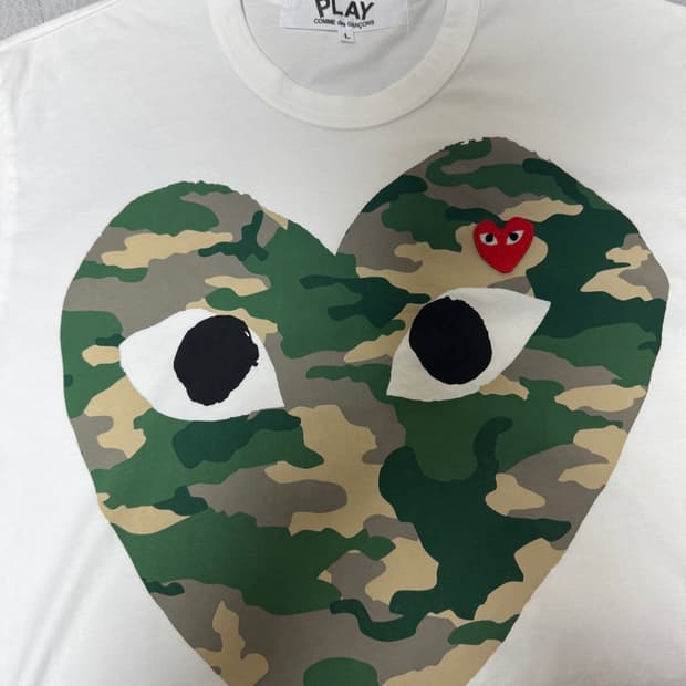 꼼데가르송 카모 반팔