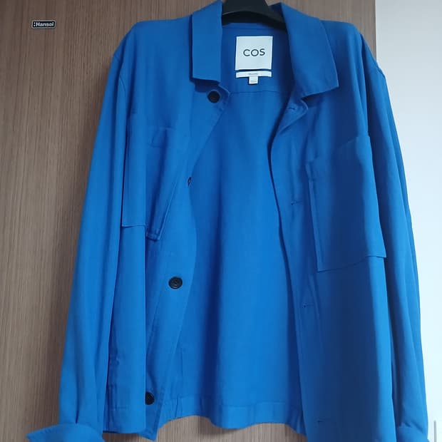 코스 블루 셔츠 자켓 XL