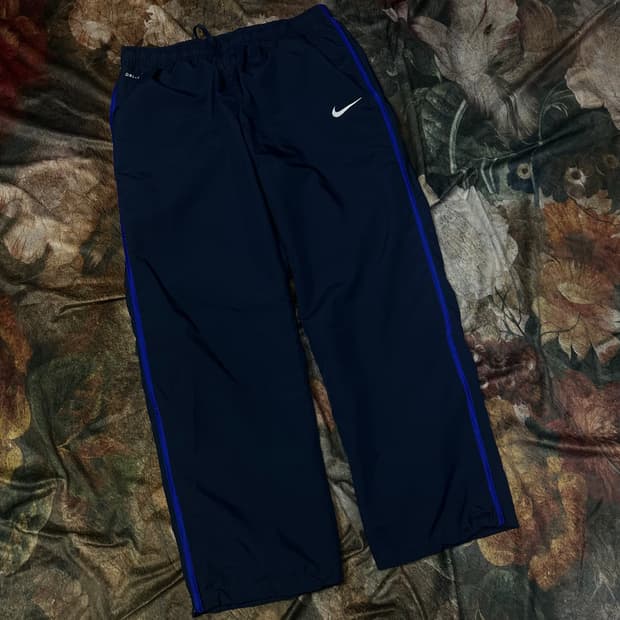 나이키 빈티지 블루 사이드라인 네이비와이드트랙팬츠 XL