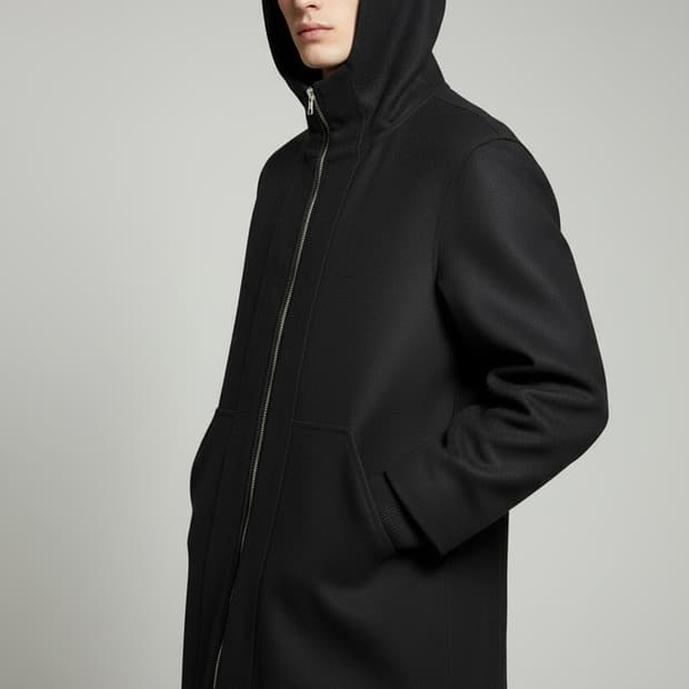 Kris Van Assche 후드 더블 코트