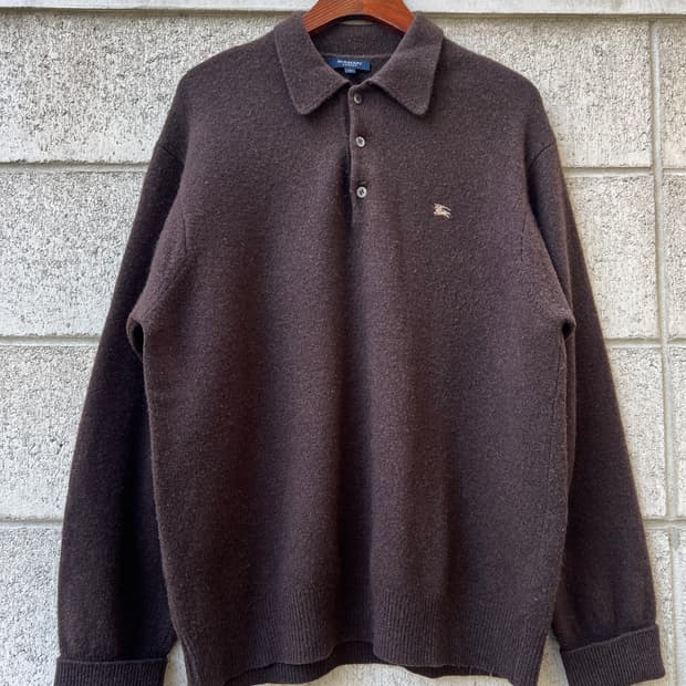 BURBERRY LAMSWOOL POLO KNIT 버버리 카라니트