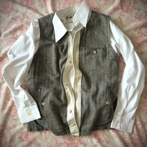 Felissimo Eurpoe FR Herringbone Vest
