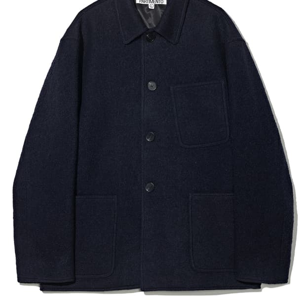 파르티멘토 컬리 울 하프코트 미사용품 