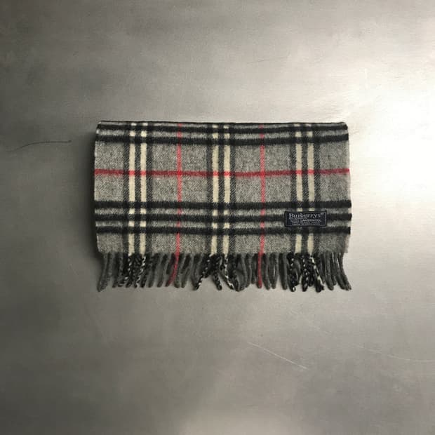 버버리 정품 램스울 머플러 그레이