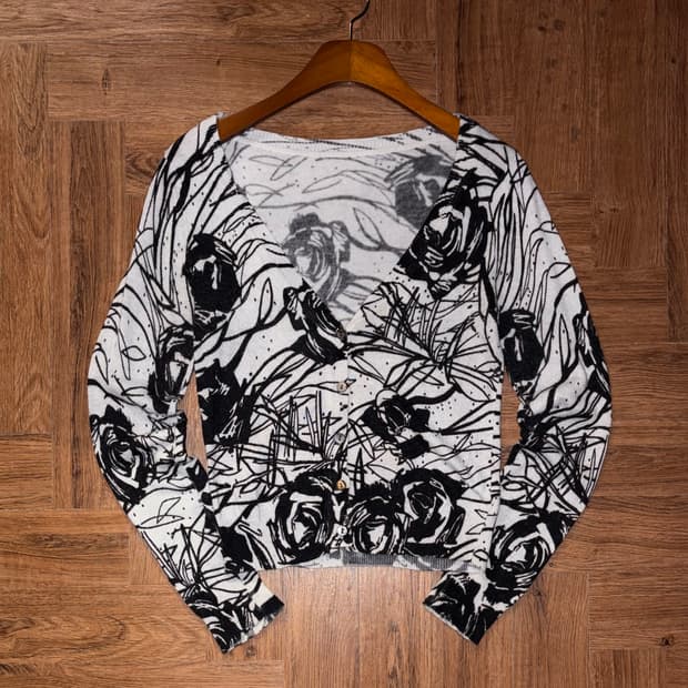 빈티지 로즈 가디건