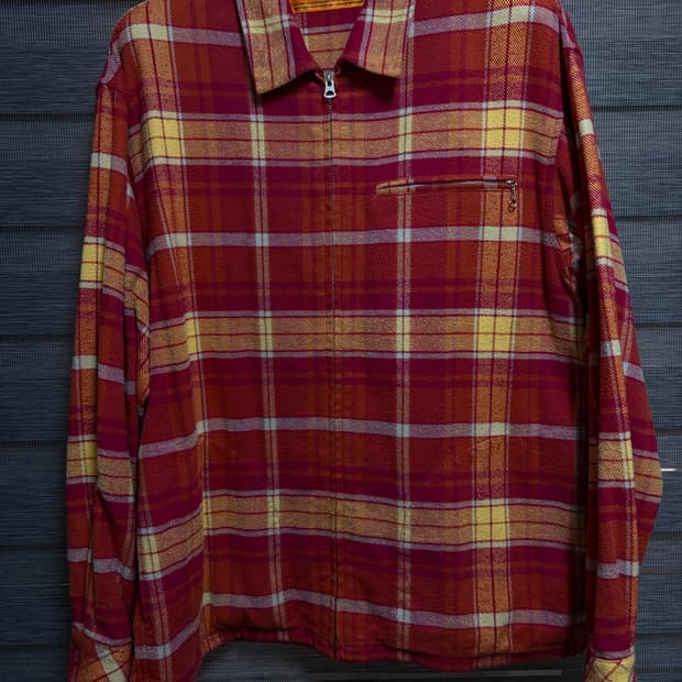 L) challenger 챌린저 챌린져 plaid zip 집 셔츠