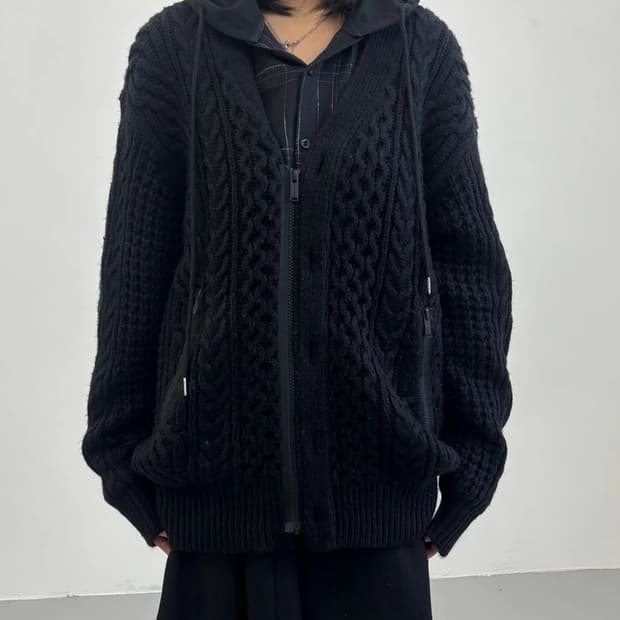 GU x UNDERCOVER Black Knit Cardigan