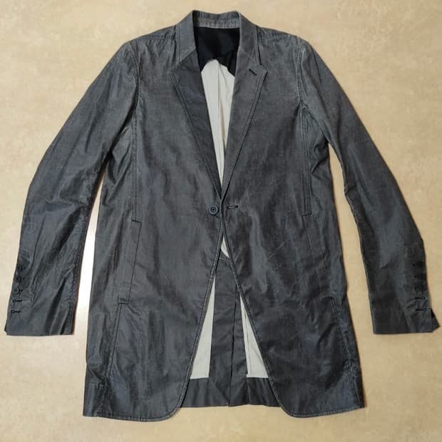 16FW 릭 오웬스 사이클롭스 원 버튼 블레이저 자켓 50 사이즈