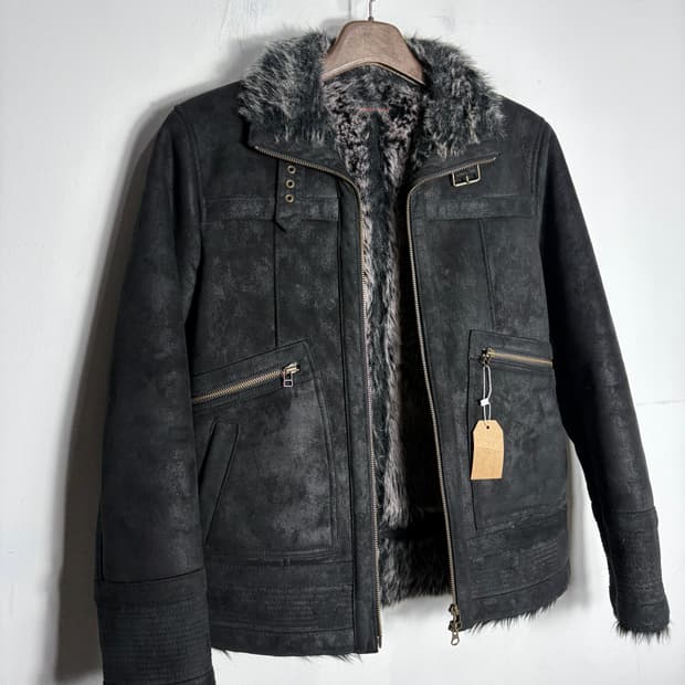 Morgan homme 블랙 무스탕