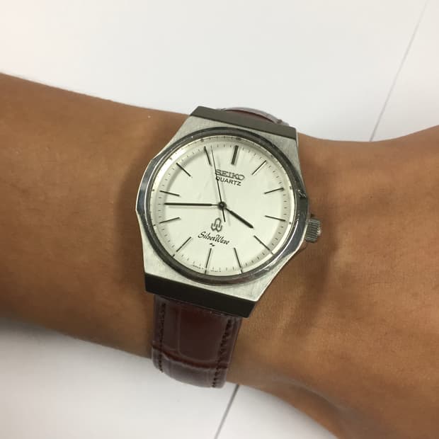 80s seiko silver wave quartz