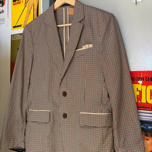 파렌하이트 체크 블레이저자켓