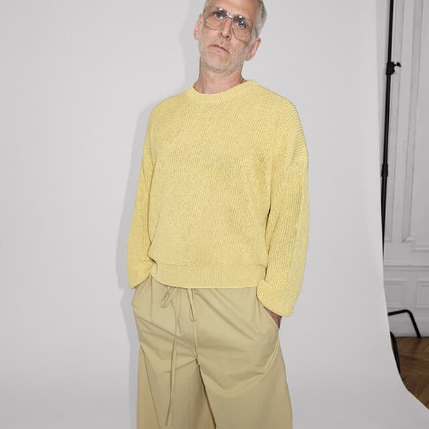 Cristaseya washi paper sweater yellow M