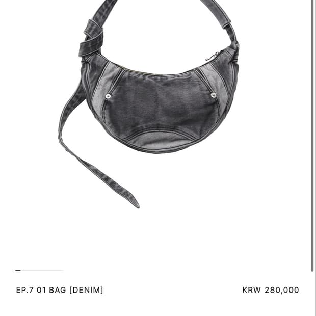 Xlim ep.7 Denim bag charcoal