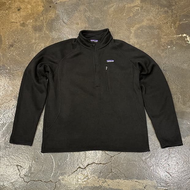 파타고니아 블랙 플리스 풀오버 L