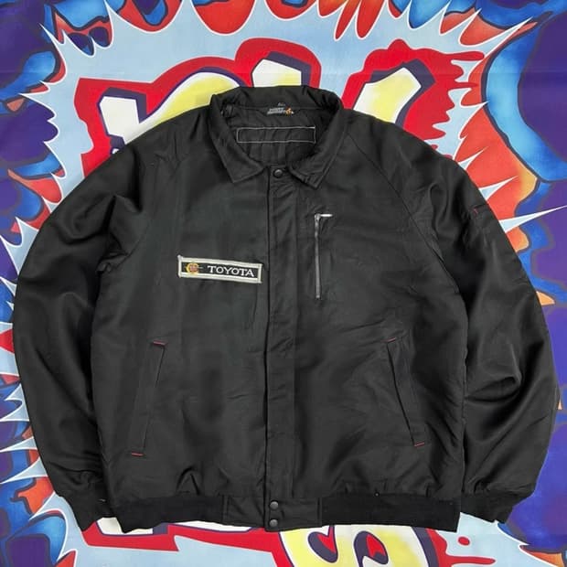 TOYOTA 일본제 빈티지 토요타 기업 로고 워크 자켓