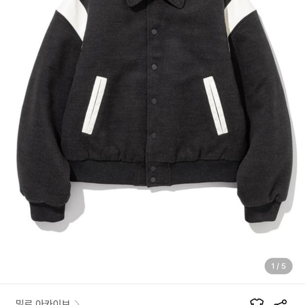 밀로아카이브 유주얼 자켓 차콜 L