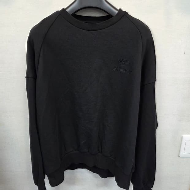 준지 20ss 시멘트리 자수로고 오버핏 맨투맨 xs