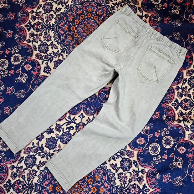 시리즈(Series) 22Fw 베기핏 그레이 워싱 데님 밴딩 팬츠