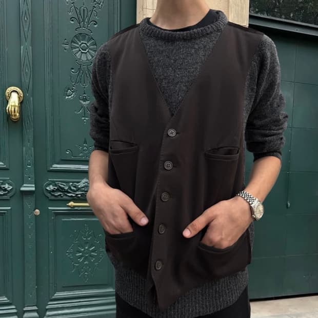 S) 마틴 마르지엘라 아티저널 04aw knit docking gilet