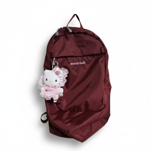몽벨 포켓터블 백팩 15L 와인 버건디