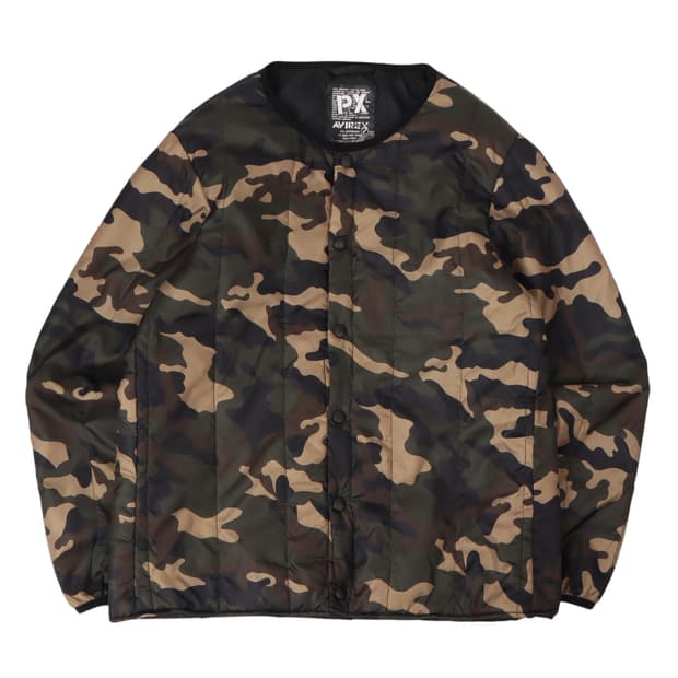 아비렉스 카모 퀄팅 자켓