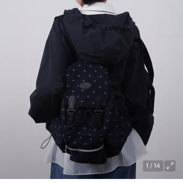 오헤시오 도트 백팩 네이비