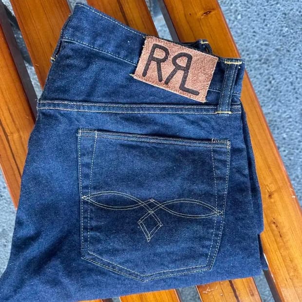 더블알엘 rrl 로우 스트레이트 원스 워시 원워시 셀비지 진 34x32