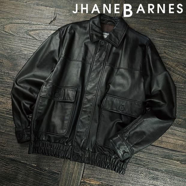 [제인 반스] 90'S 빈티지 리얼 쉽스킨 레더 봄버 자켓 P01572